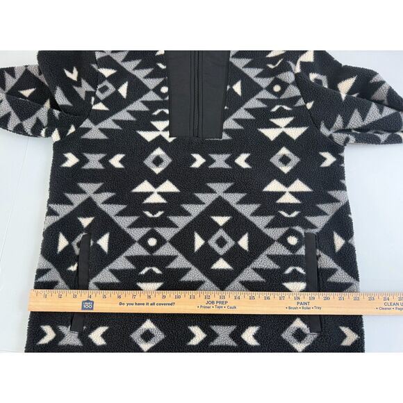 Old Navy Men's Cozy Sherpa Half Zip Mock-Neck Fleece Pullover Aztec Print Size L - Picture 8 of 11